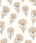 Simple Outline Flower Pattern Rug