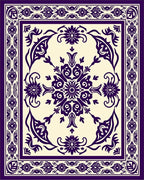 Ornate Floral Medallion Patterned Rug