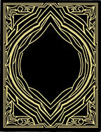 Elegant Black Gold Geometric Pattern Rug