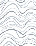 Subtle Grey Wavy Line Design Rug