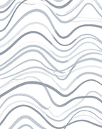 Subtle Grey Wavy Line Design Rug