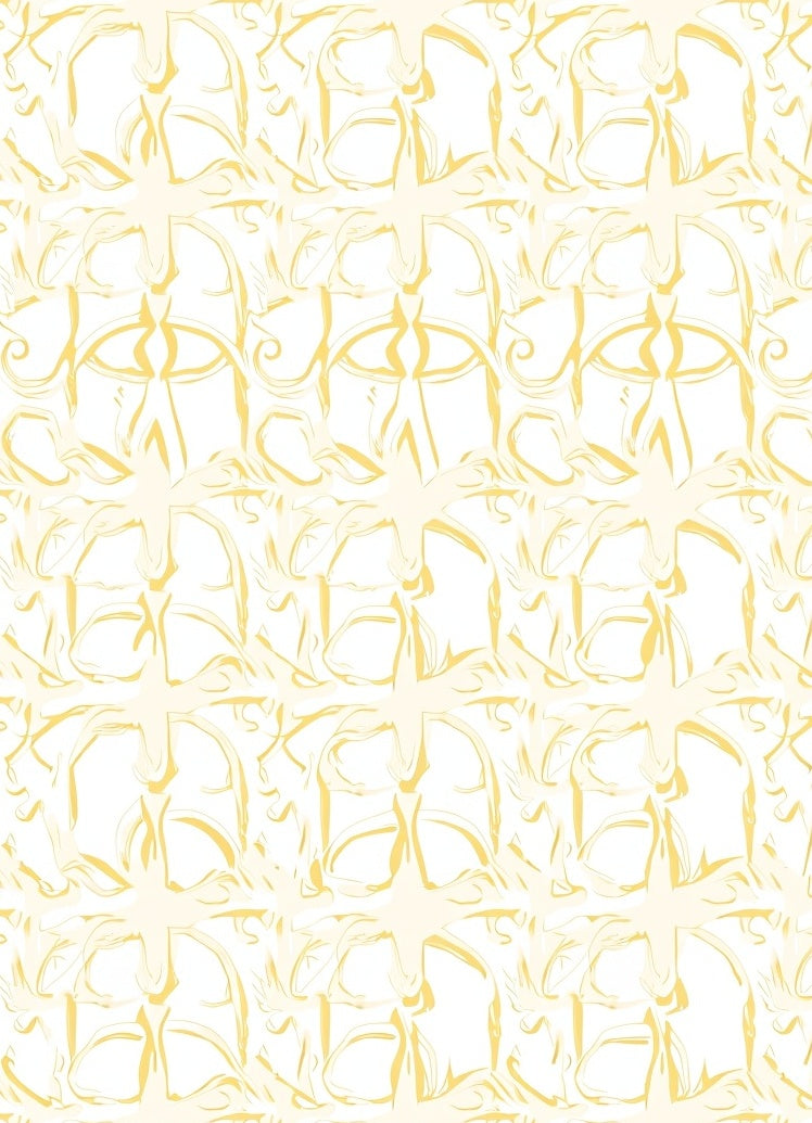 Abstract Golden Swirl Pattern Rug