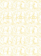 Abstract Golden Swirl Pattern Rug