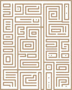 Geometric Maze Pattern Rug