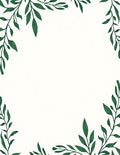 Green Leaf Vines Corner Design Rug