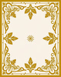 Golden Floral Vintage Border Design Rug
