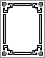 Bold Black White Geometric Framing Rug