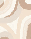 Neutral Brushstroke Arch Pattern Rug