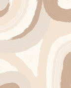 Neutral Brushstroke Arch Pattern Rug