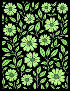 Art Nouveau Floral Pattern Rug