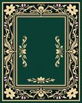 Ornate Floral Border Vine Design Rug