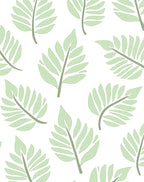 Light Green Leaf Pattern Rug