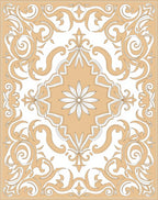 Classic Beige Swirls Medallion Rug