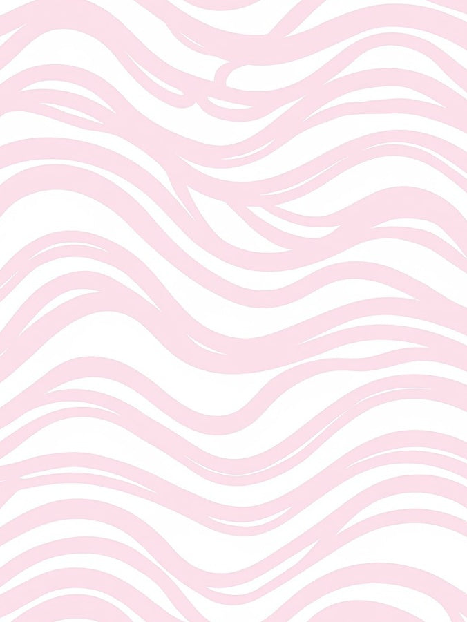 Blush Pink Abstract Waves Rug