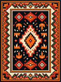 Bold Tribal Geometric Pattern Rug