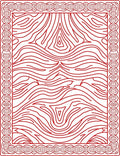 Red Wood Grain Pattern Rug