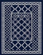 Intricate Geometric Lattice Pattern Rug