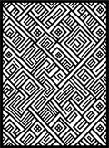 Bold Black White Geometric Labyrinth Rug