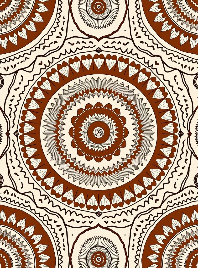 Tonal Medallion Pattern Design Rug