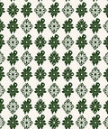 Dark Green Floral Pattern Repeats Rug