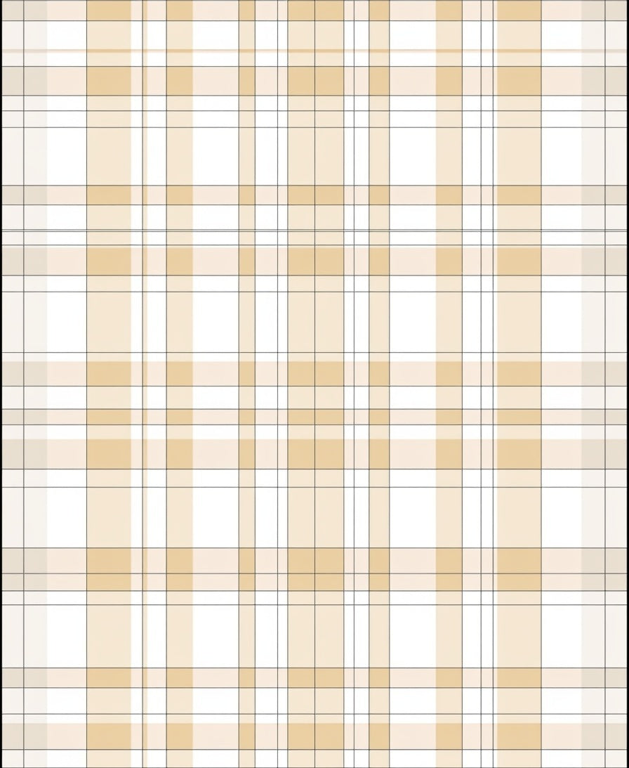 Soft Beige Plaid Patterned Ground Rug