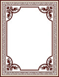 Ornate Flourish Classic Border Design Rug