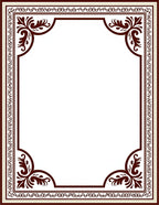 Ornate Flourish Classic Border Design Rug