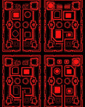 Futuristic Circuit Board Pattern Rug