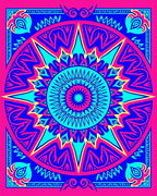 Vibrant Radial Geometric Pattern Rug