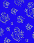 Abstract Swirls Cobalt Pattern Rug
