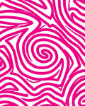 Bold Pink Swirl Abstract Pattern Rug