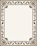 Classic Floral Border With Leaf Accents Rug