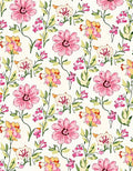 Vibrant Pink Floral Vine Pattern Rug