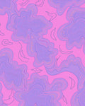 Pink and Purple Swirl Pattern Rug