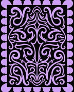 Lavendar Scrollwork Intricate Pattern Rug
