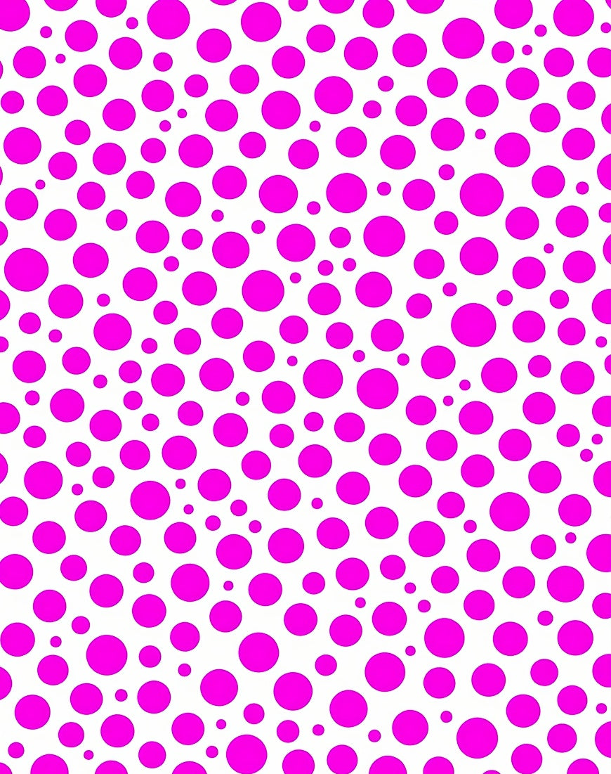 Bold Pink Polka Dot Pattern Rug