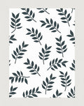 Modern Leaf Patterned Contemporary Rug