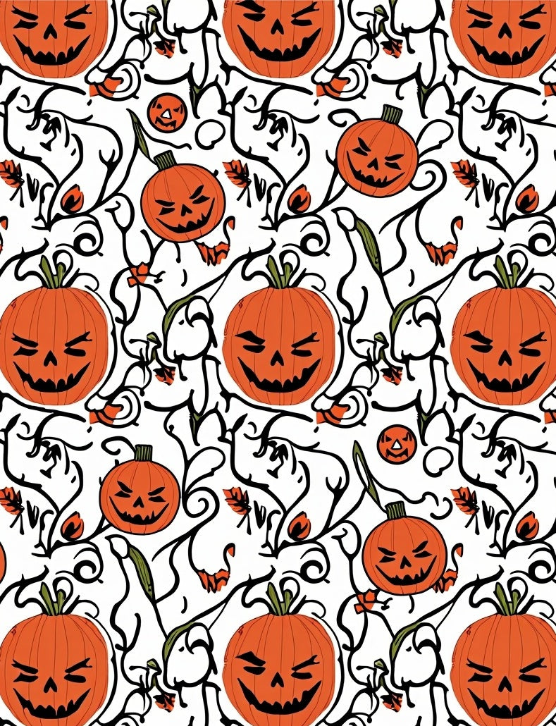 Spooky Jack O Lantern Vine Delight Rug