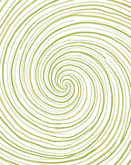Green Swirl Line Pattern Rug