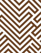 Brown White Geometric Maze Pattern Rug