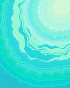 Abstract Aqua Swirl Pattern Rug