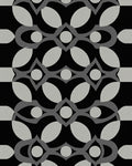 Abstract Geometric Black and Grey Design Rug