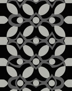 Abstract Geometric Black and Grey Design Rug