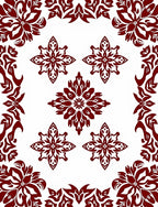 Elaborate Floral Symmetry Rug