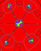 Radiant Circular Rainbow Patterned Rug
