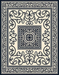 Classic Black and White Mandalas Rug