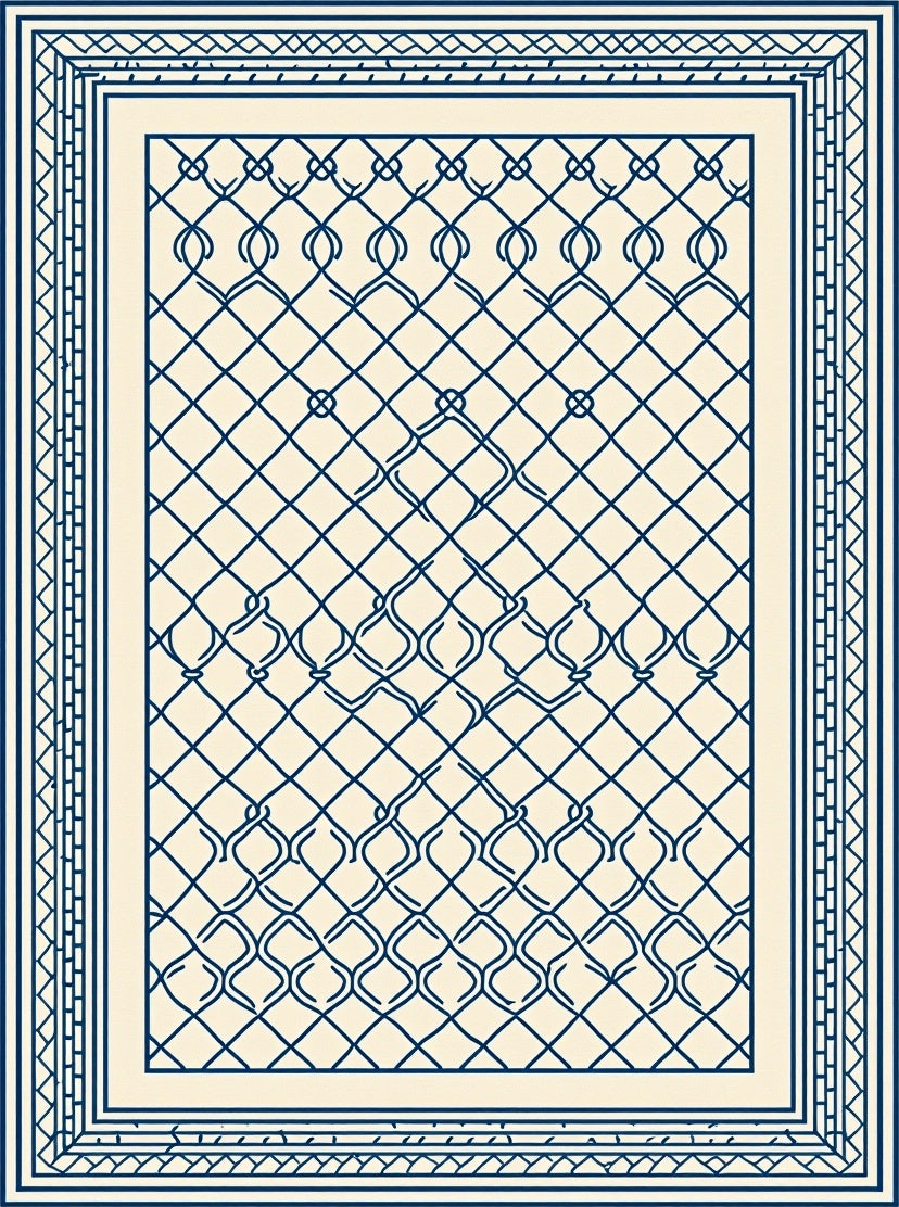Classic Chain Link Pattern Rug