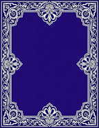 Elegant White Scrollwork Border Design Rug