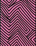 Pink Black Geometric Zigzag Rug