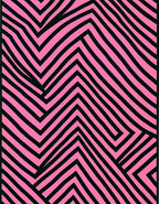 Pink Black Geometric Zigzag Rug